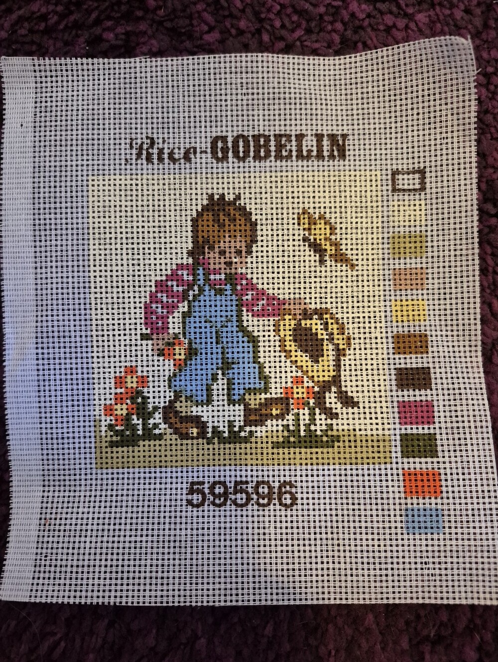 Petit Point Needlepoint-rice-gobelin